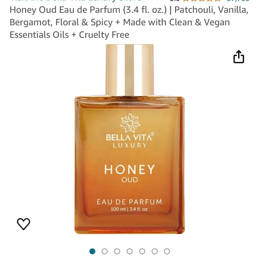 BellaVita Luxury Honey OUD eau de parfum.